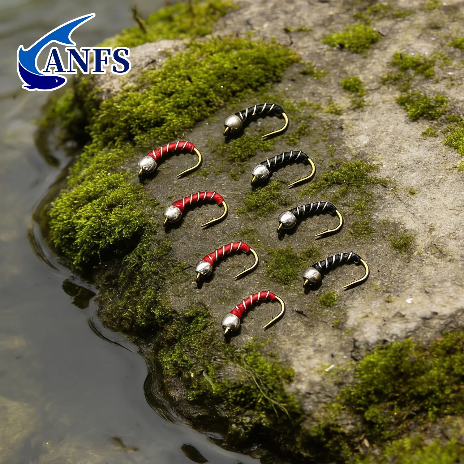 Moscas artificiales ANFS Zebra Midges atadas a mano – pesca - imagen 3