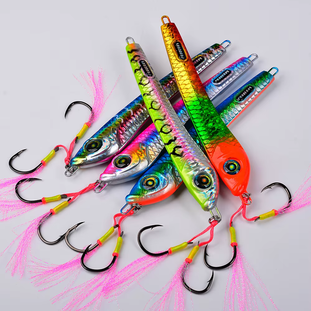 Jig Proberos Vertical 100-200g Ojos 3D con Assist Hook para Lubina - imagen 5