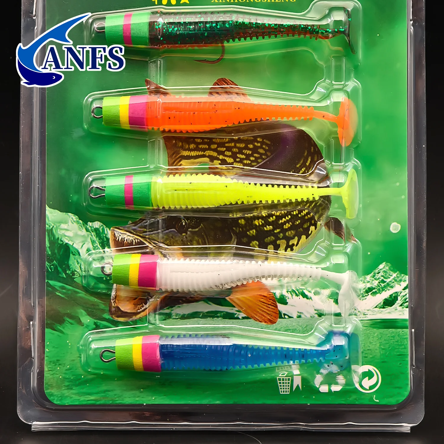 ANFS Kit de señuelos para lucio, perca y carpa – artificiales - imagen 5