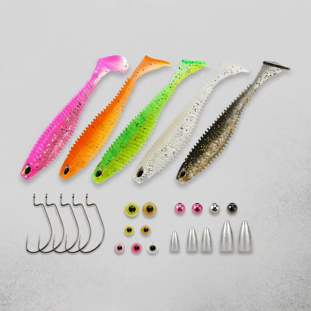Vinilos Texas Rig Anti-Enganches para Lubina – Señuelos Suaves