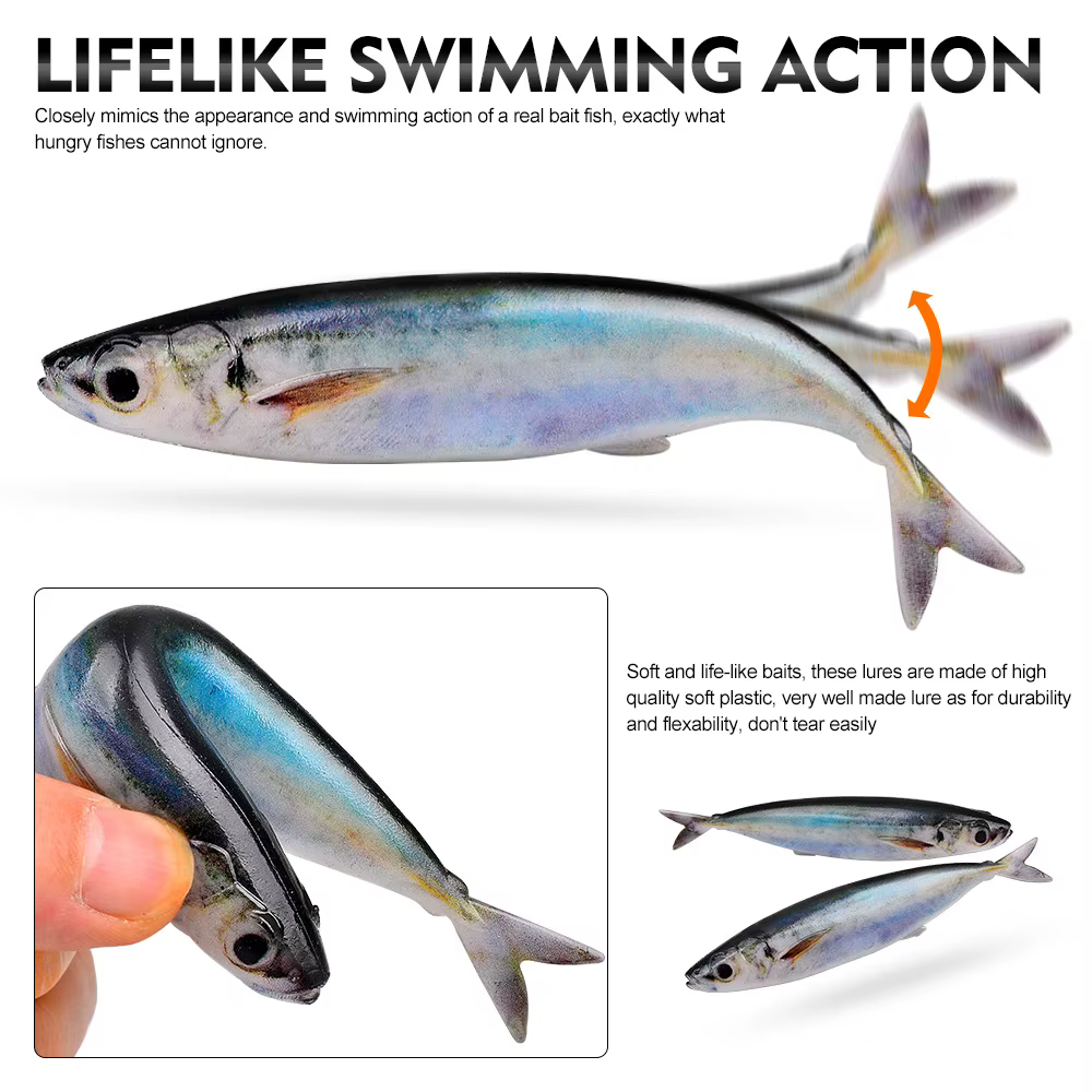 Señuelo blando realista de macarela 14.5cm para jigging salado - imagen 5