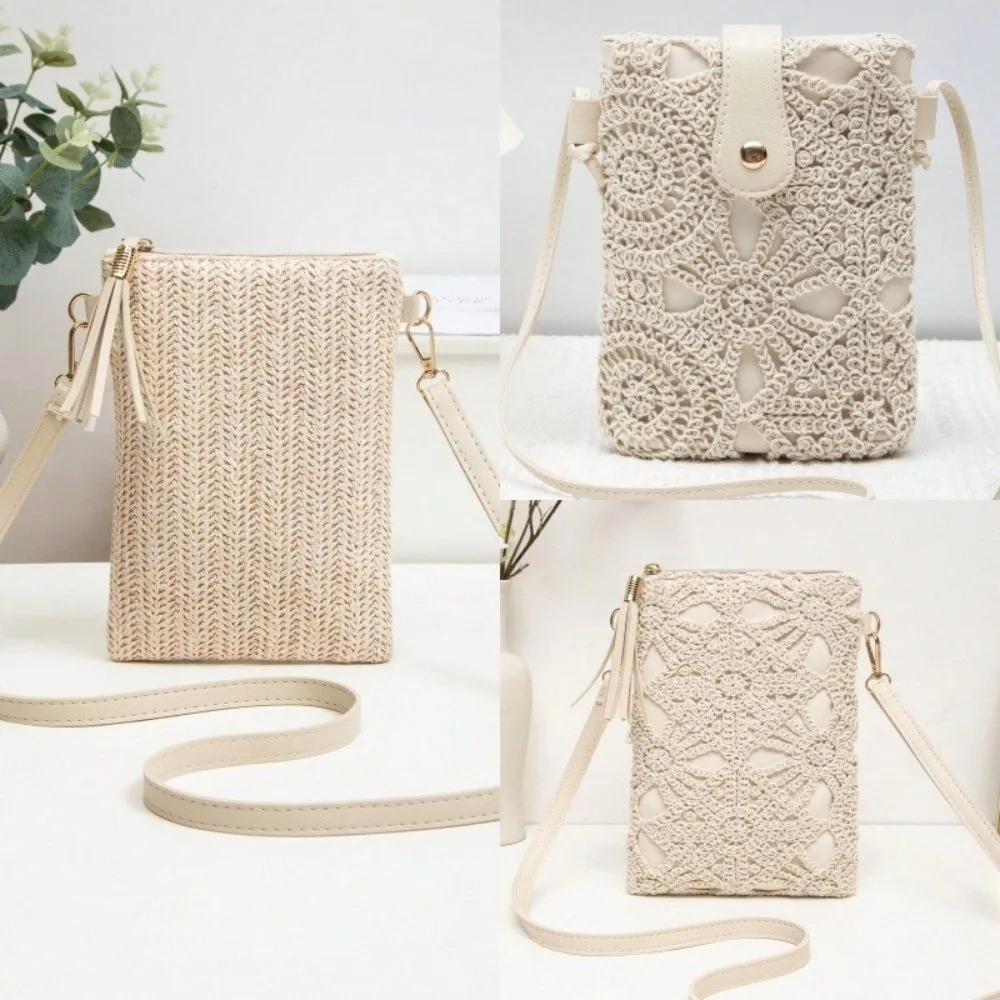 Bolso bandolera tejido estampado para mujer, multicolor y ligero - imagen 4