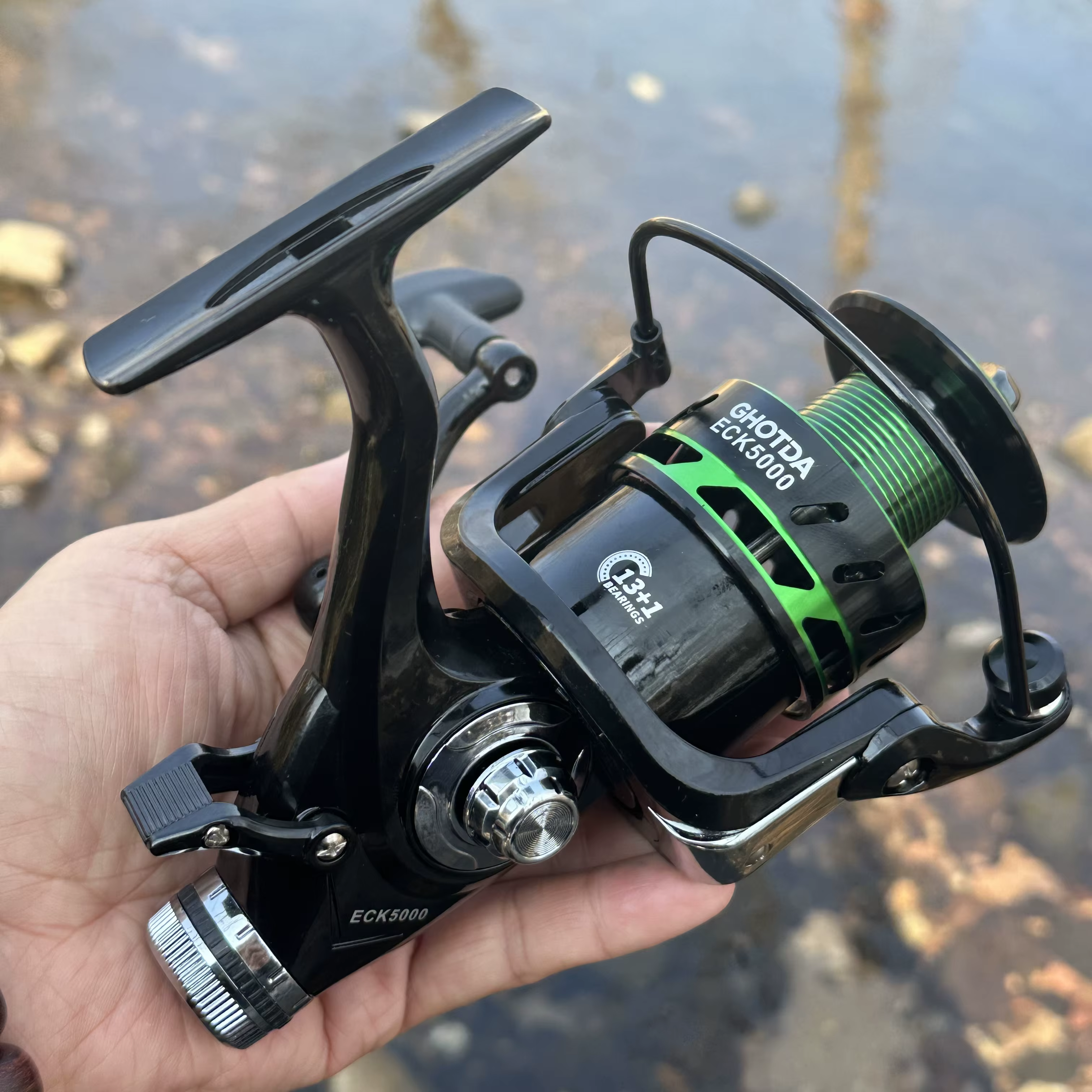 Carrete Spinning ligero 5.2:1 – Doble freno para carpa lubina y viajes - imagen 4