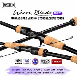 Caña Spinning Kingdom Worm Blade PRO ultraligera de carbono T1100G
