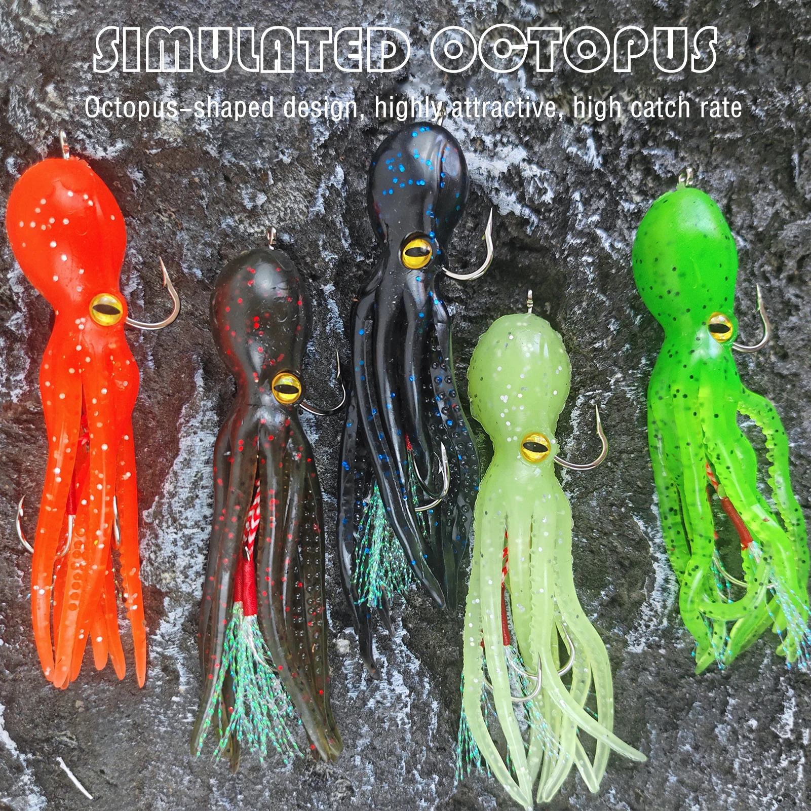 Free Fisher señuelos pulpo para mar, faldas calamar y trolling - imagen 4