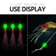 ShareShark Cuentas Luminosas Ovaladas para Pesca con Anzuelos Triples