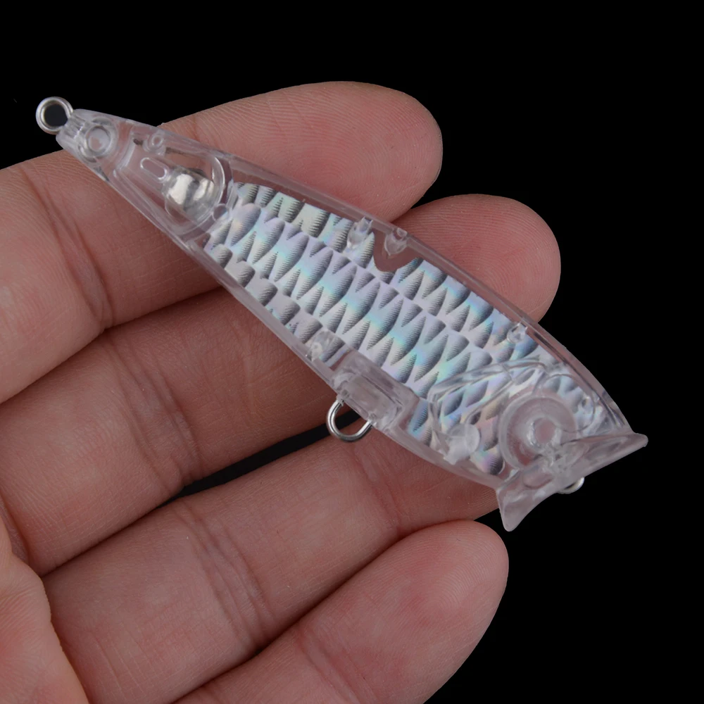 Chan'sHuang Popper Topwater de cebo en blanco sin pintar láser - imagen 4