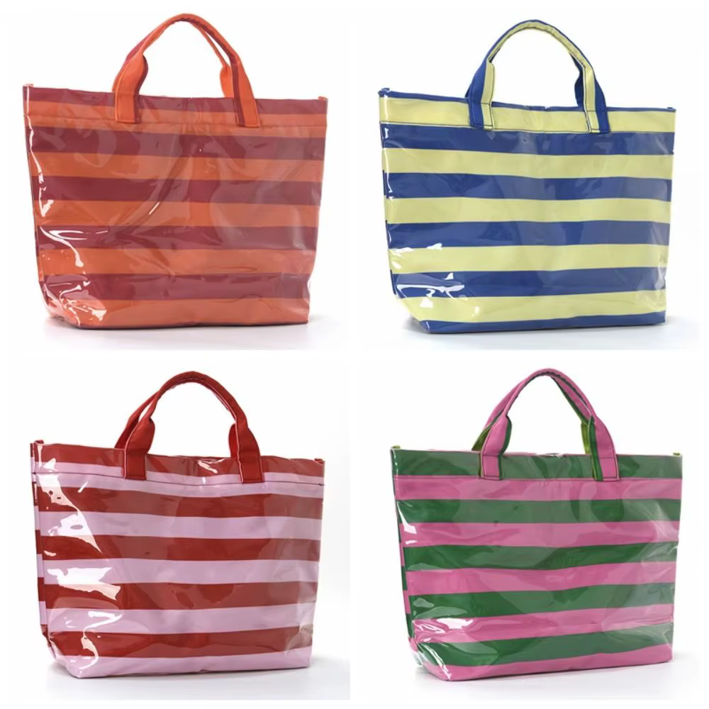 Bolso de pesca PVC impermeable mujer con asa grande estampado leopardo - imagen 5