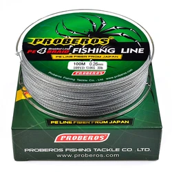 Sedal trenzado 4 hebras PE japones para carpa 100m 6-100 lb