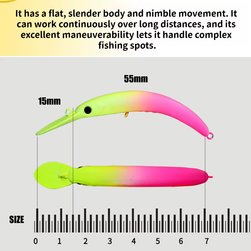 Swolfy Minnow hundimiento – Señuelo para trucha, lucio, perca y lubina - imagen 3