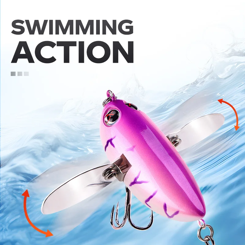 WEIHE Señuelo flotante para pesca: Pez Tiburón Volador con triple - imagen 4