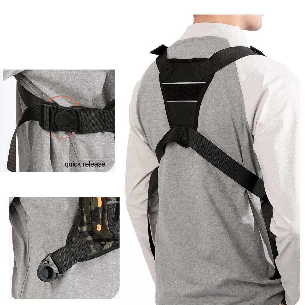 Riñonera táctica impermeable para pesca y ciclismo, bolsa pecho - imagen 2