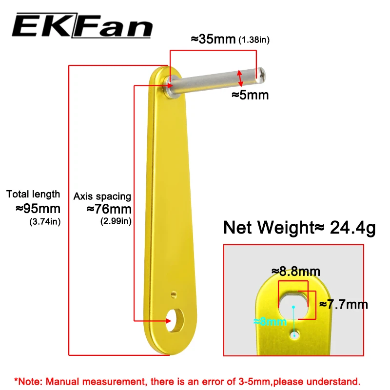 Manivela de carrete EKfan para jigging y baitcasting estilo clásico - imagen 4