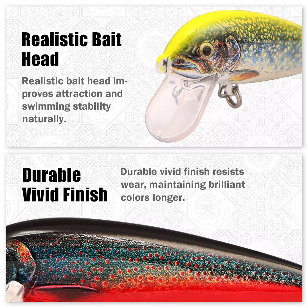 B&U Minnow 70mm Señuelo Duro para Trucha – Lanzamiento Largo - imagen 3