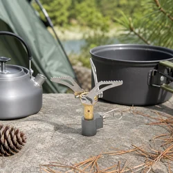Estufa de camping portátil de aleación de aluminio a prueba de viento