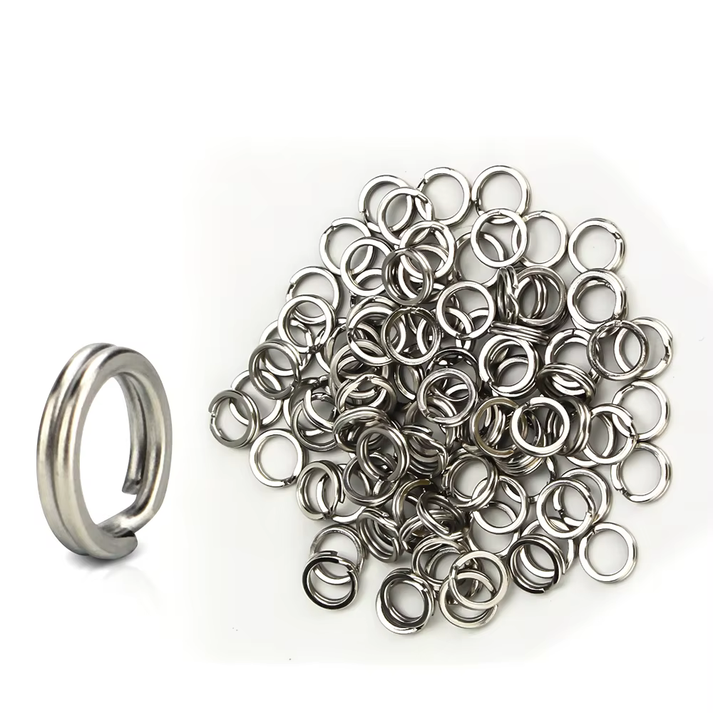 Anillos divididos pesca acero inoxidable agua salada señuelo - imagen 4