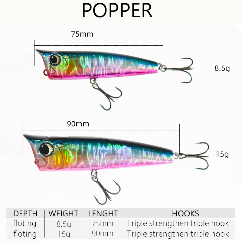 Wobblers 75-90mm – Señuelos Duros Artificiales de Pesca