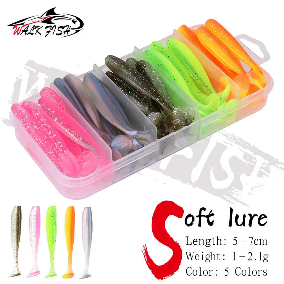 Walk Fish Señuelo Silicona Cola T – Cebo Wobbler para Bass