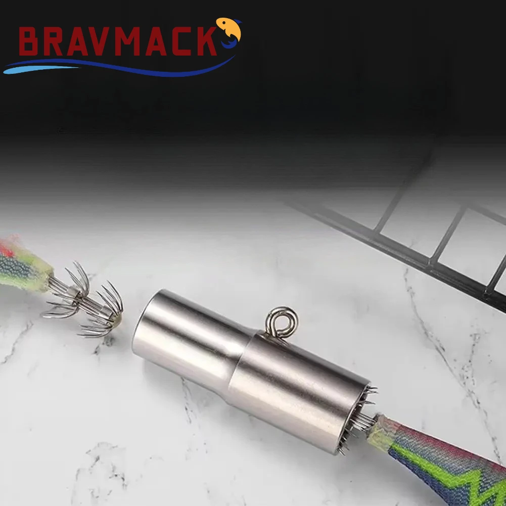 BRAVMACK Aguja correctora anzuelos calamar – reparación inox - imagen 4