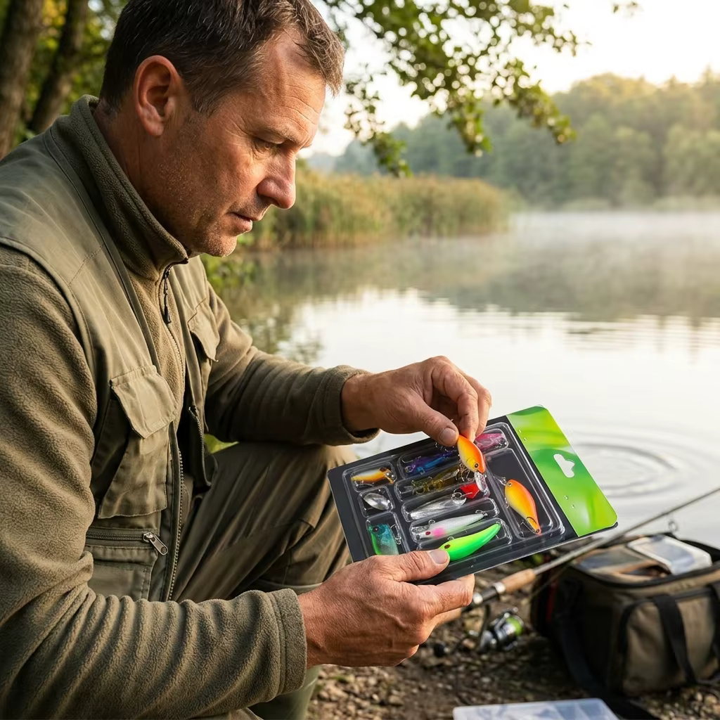Kit Señuelos Minnow, VIB y Giratorios para Pesca