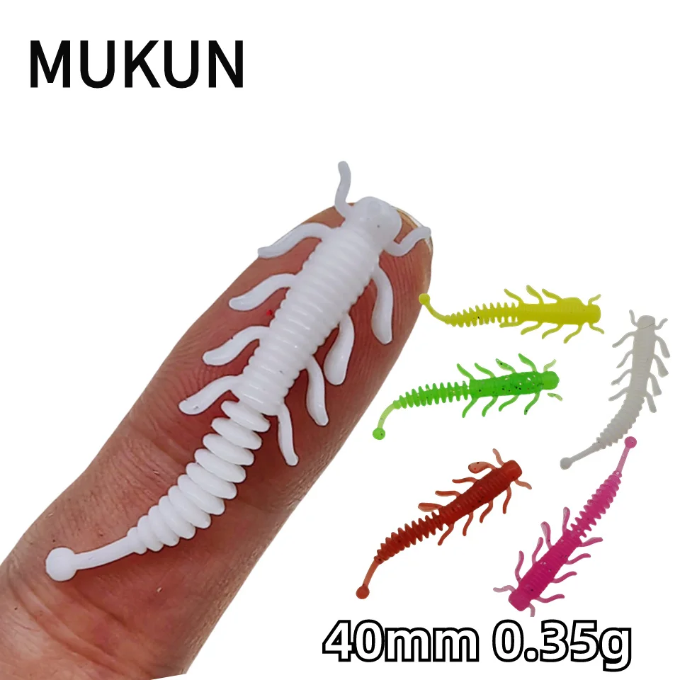 MUKUN Gusano suave de TPE 40mm - Señuelo de pesca para rockfish y bass - imagen 4