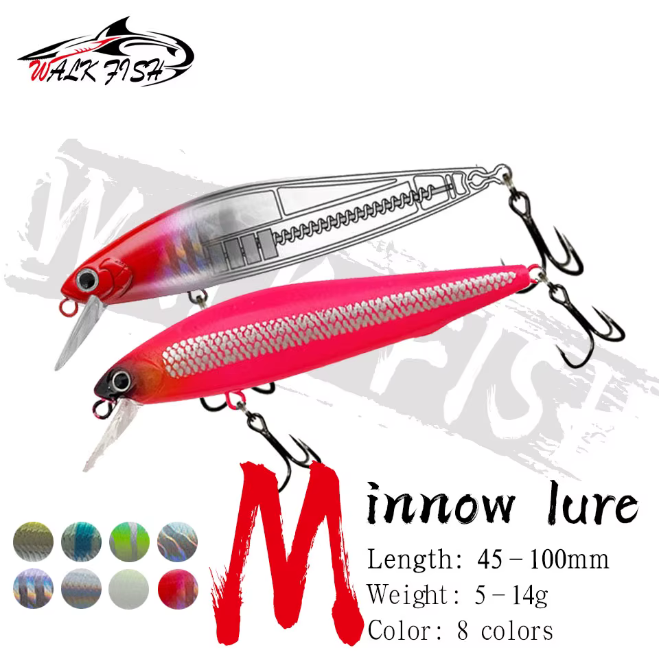 WALK FISH Minnow Jerkbait Hundido Equilibrio Gravedad