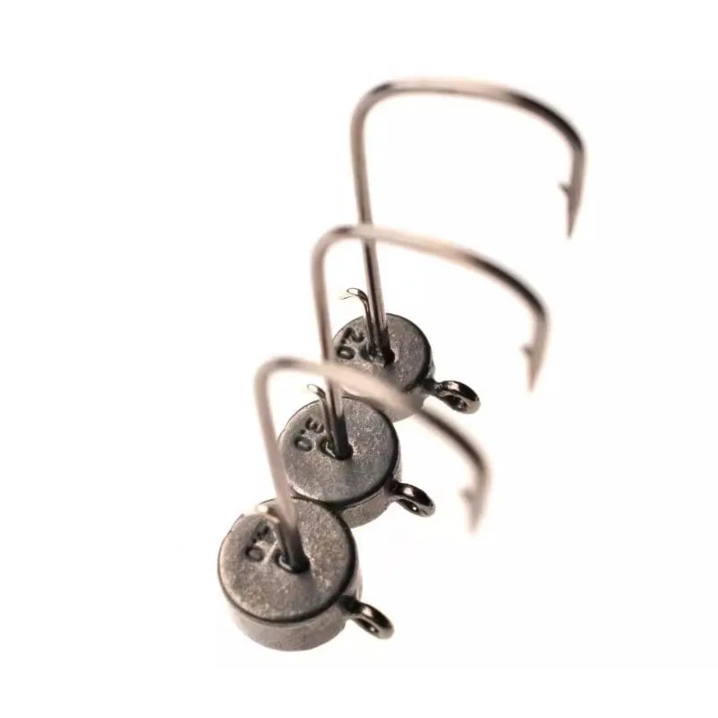 Anzuelo de tungsteno para luya Neide Black Pit con cabeza de acero