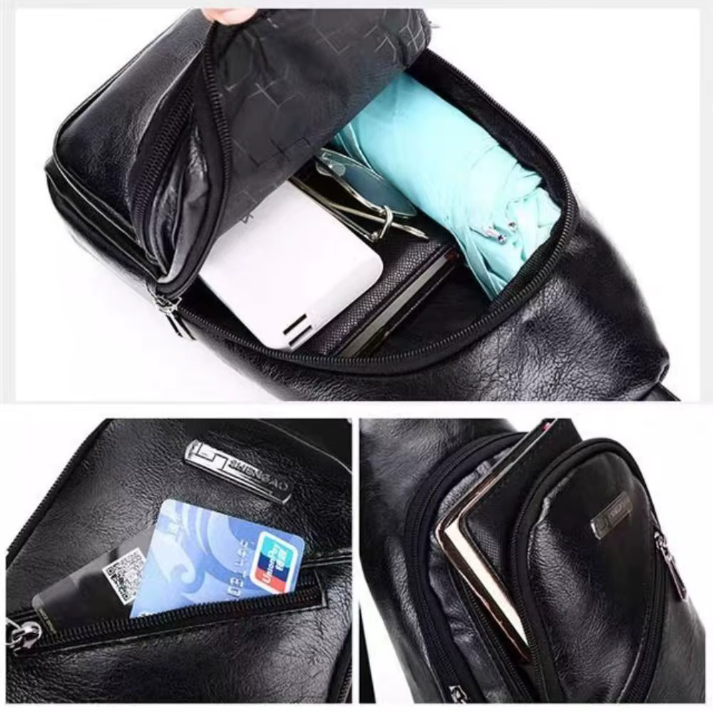 Bolso Cruzado de Cuero PU Antirrobo para Hombre – Gran Capacidad - imagen 5