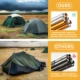 Carpa de pesca con postes de aluminio extensibles y regulables - imagen 4