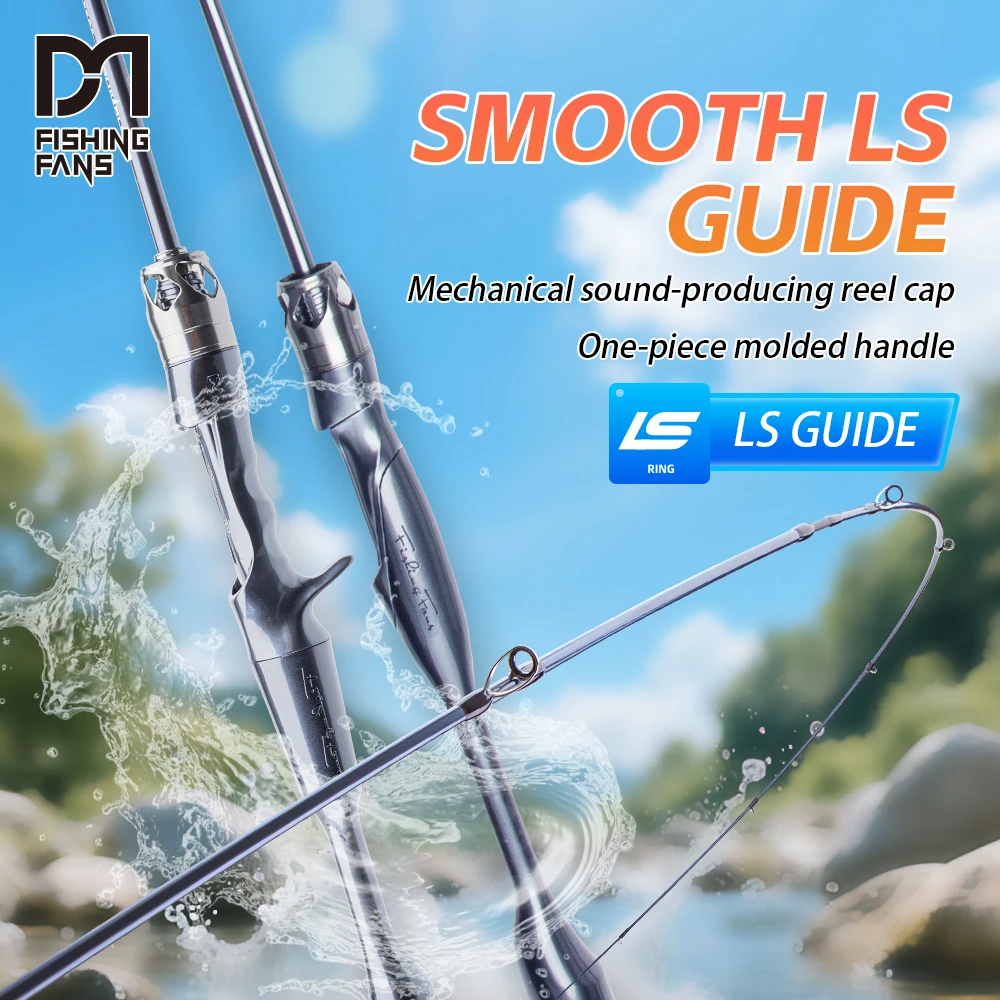 Caña de spinning ultraligera FishingFANS XS punta sólida de carbono