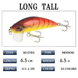 Crankbait flotante con ojos 3D – Señuelo para carpa y lucio