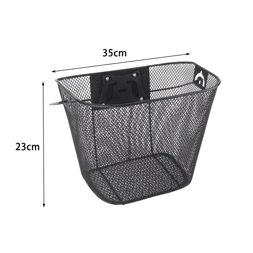 Cesta de bicicleta de malla metálica para manillar con asa - imagen 2