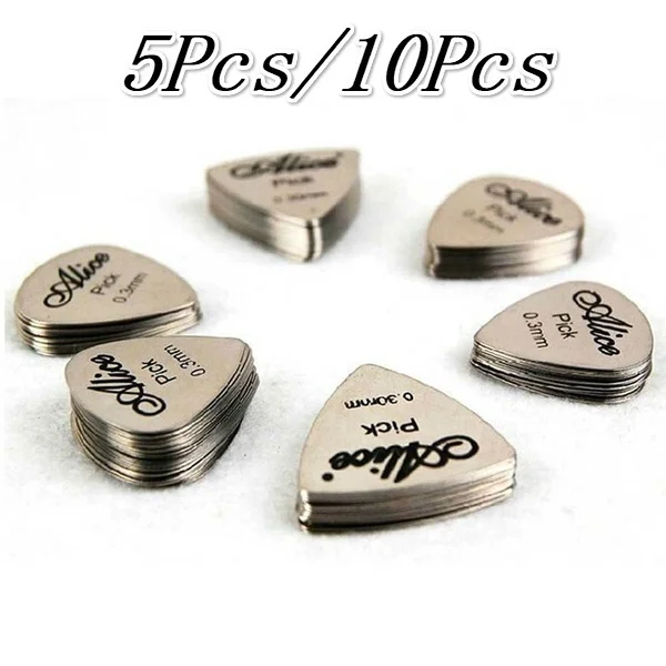 Púas de guitarra duraderas plateadas para bajo y ukelele - imagen 3