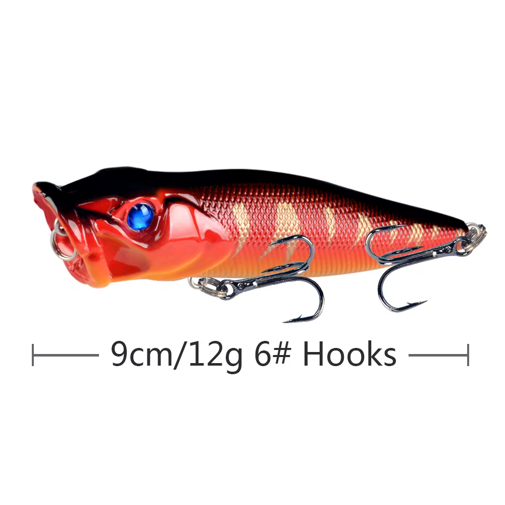 Topwater Poper Señuelo Superficie con Ojos 3D - imagen 5