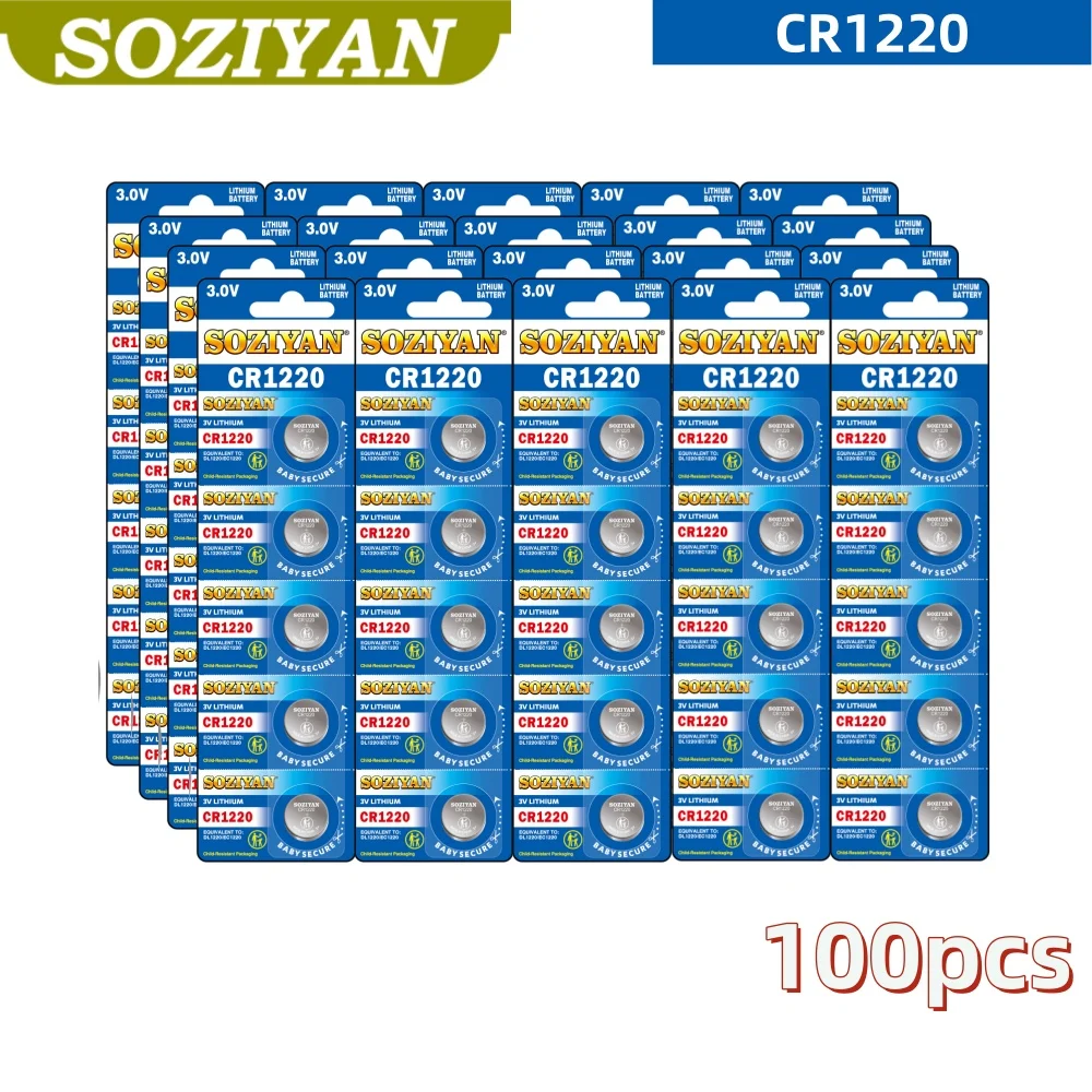 Pilas de botón CR1220 para electrónica