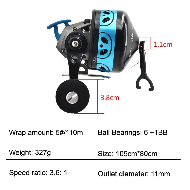 Carrete Tirachinas BL50 – Metal cerrado basculante reversible - imagen 5