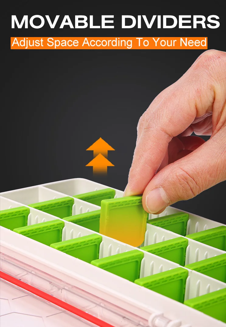 Variedad de colores disponibles para la caja organizadora