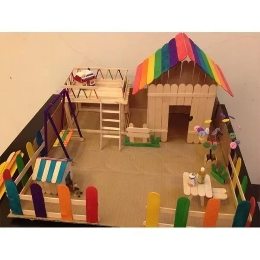 Palitos de madera naturales para manualidades y decoración infantil - imagen 4
