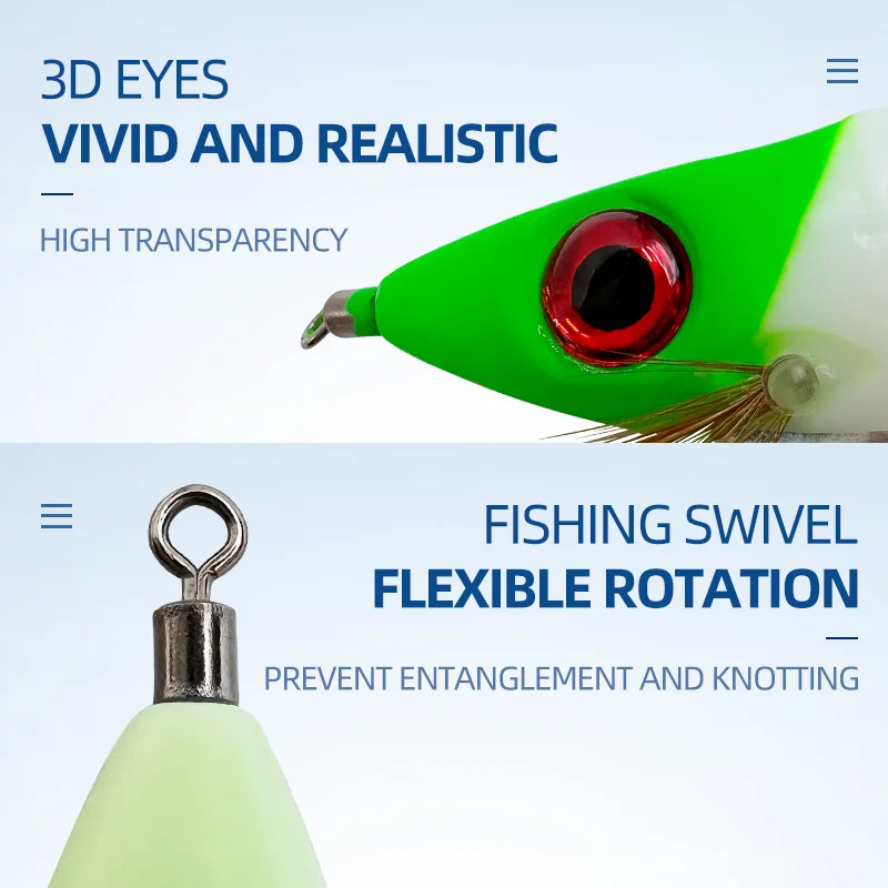 ShareShark señuelo luminoso de camarón con ojos grandes - imagen 3