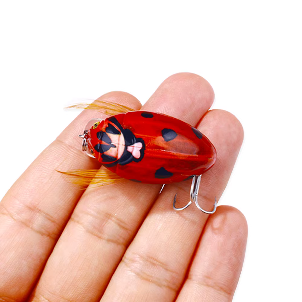 HENGJIA Señuelo topwater insecto 3,8 cm 4 g para carpa y lubina - imagen 4