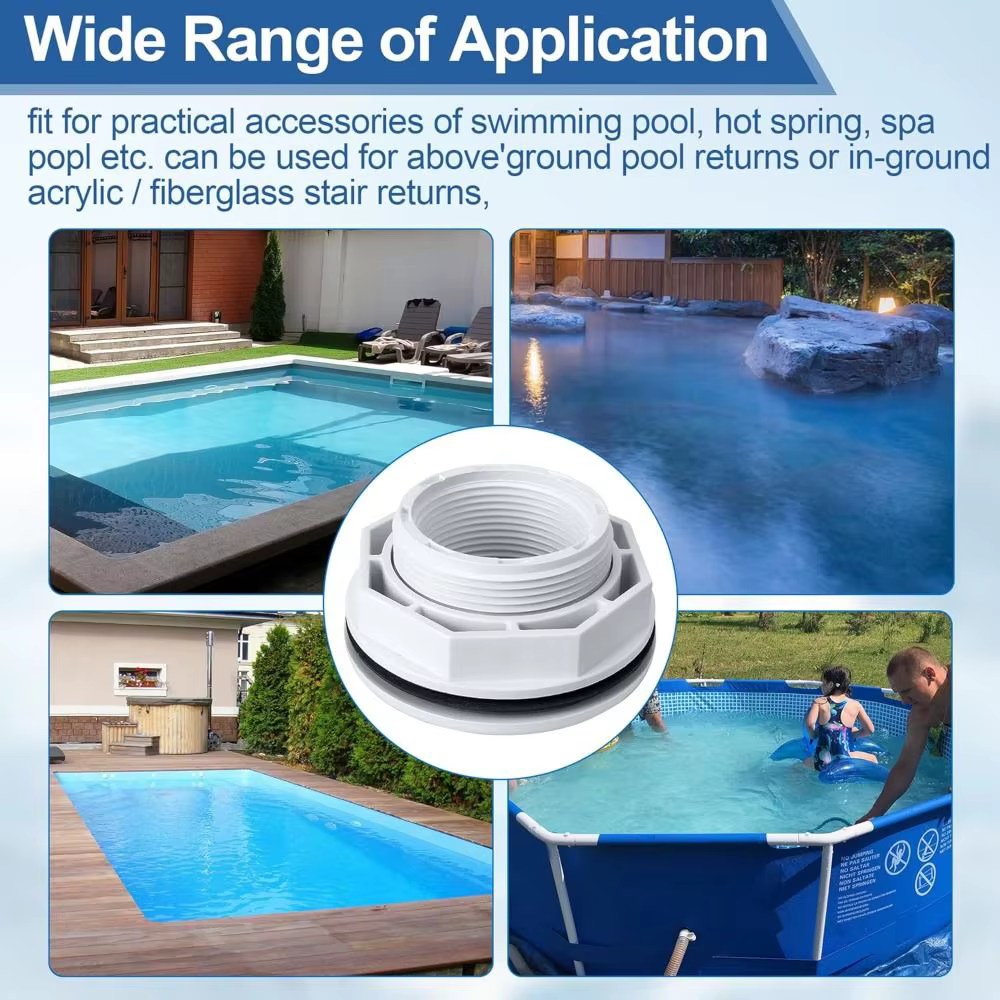 Hayward SP1023 Conector de retorno para piscina con tuerca y junta - imagen 2