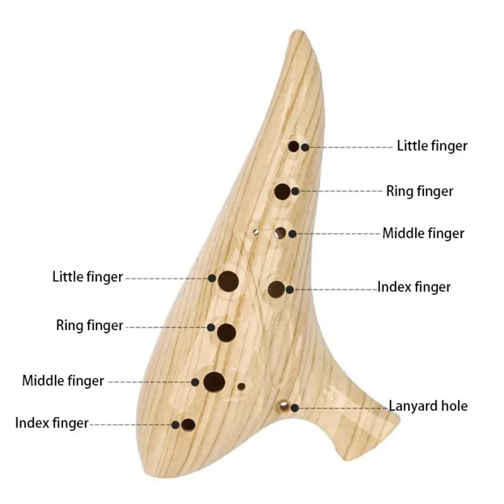 Ocarina de C alto con orificios, resina ABS curvada - imagen 4