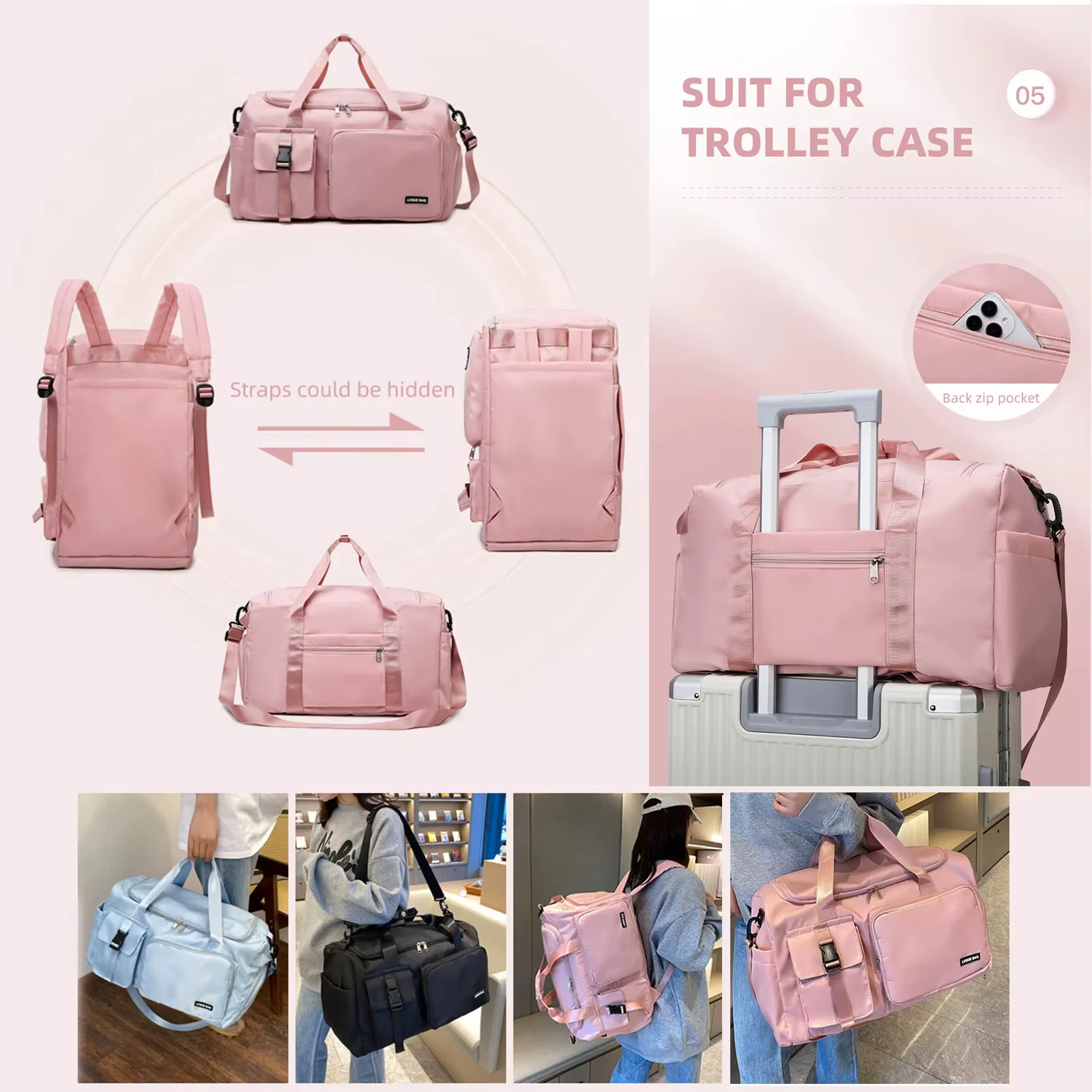 Bolsa seca de pesca impermeable – Mochila weekend - imagen 4