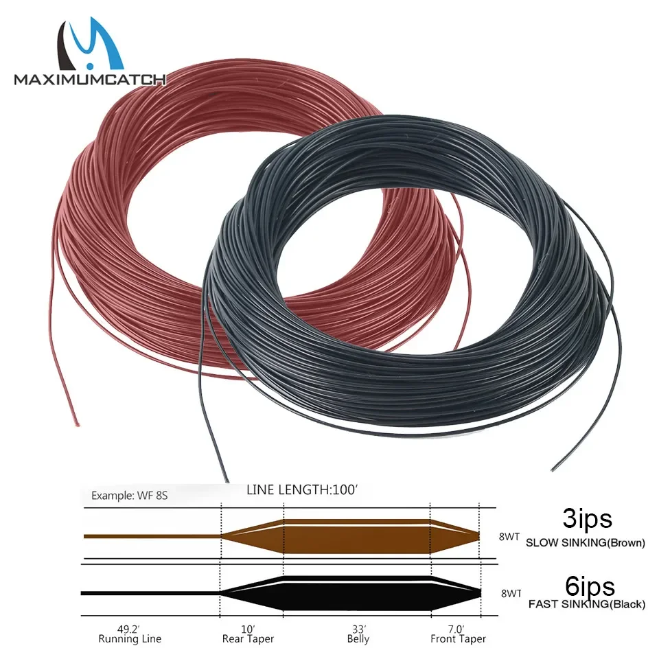 MAXIMUMCATCH sedal de pesca con mosca weight-forward hundimiento rápido - imagen 4