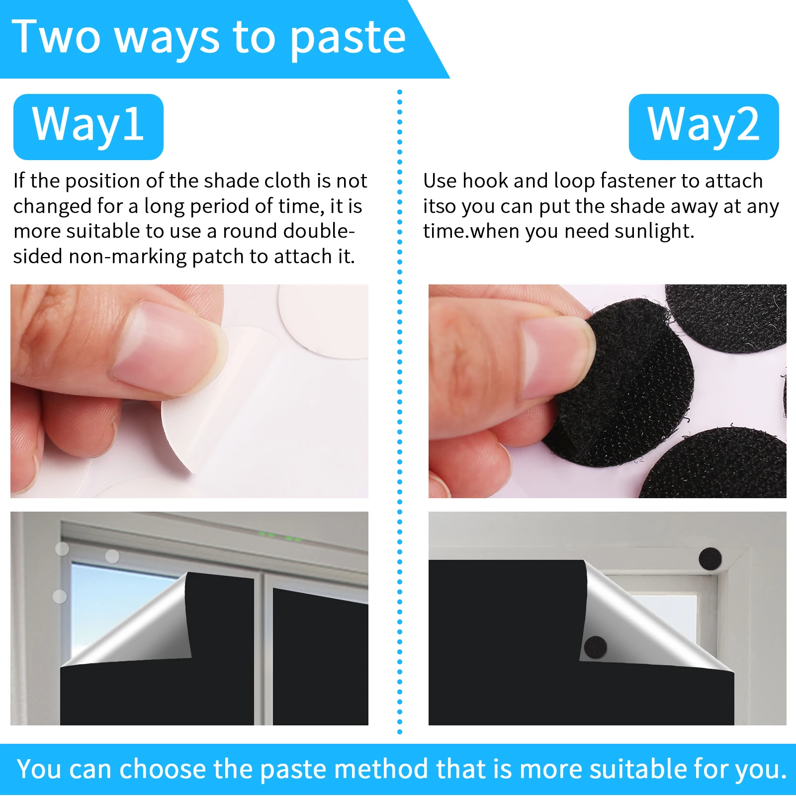 Cortina opaca térmica adhesiva para ventana de dormitorio - imagen 4