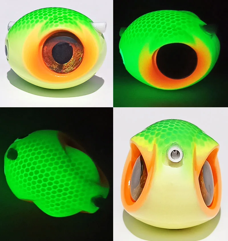 Jig Heads Luminosas Inchiku con Ojos 3D – Plomo - imagen 3