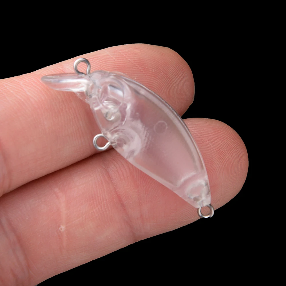 Chan’sHuang mini crankbait flotante blanco sin pintar con sonajero - imagen 2