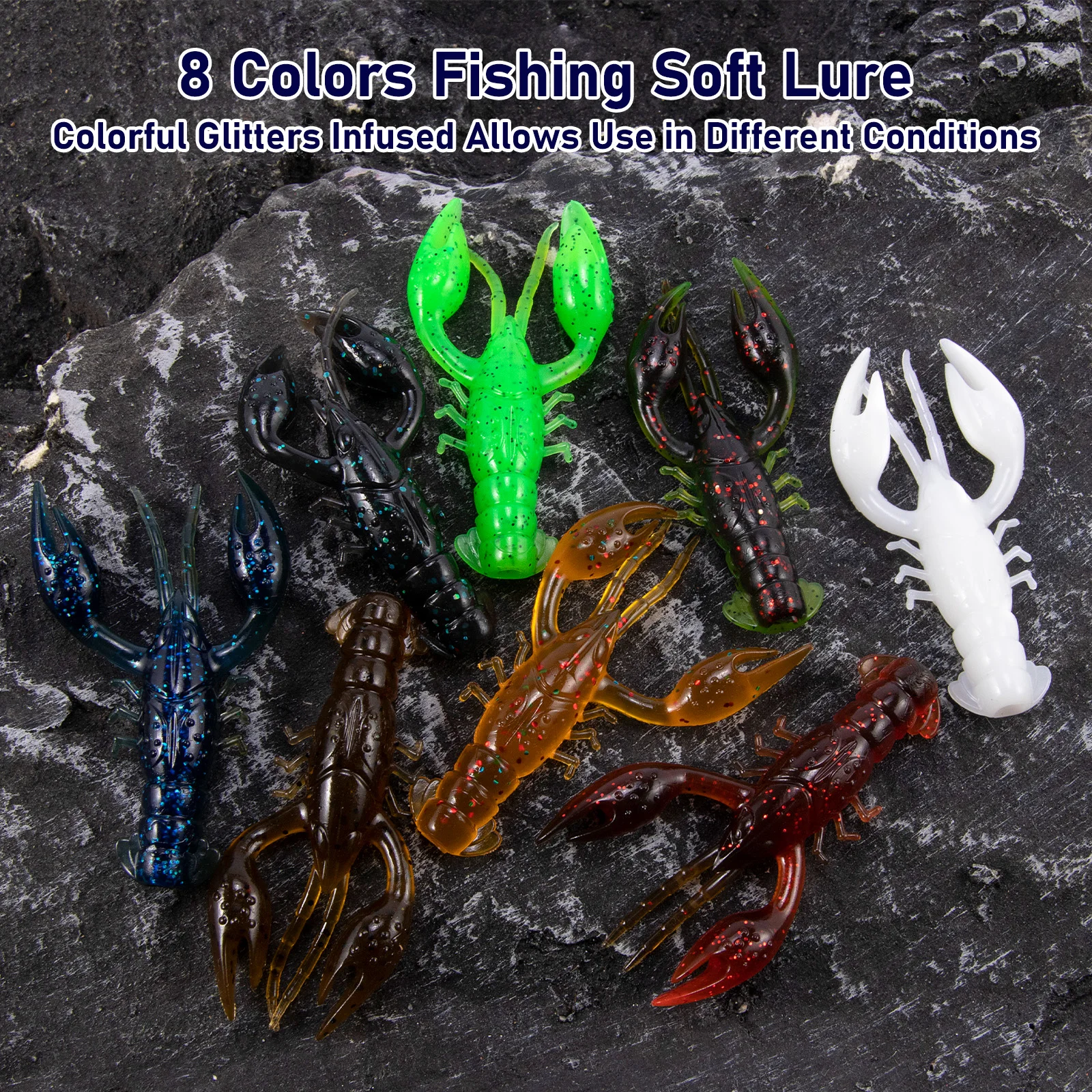 Señuelo de cangrejo suave 6,5 cm – Swimbait para lubina y depredadores - imagen 3