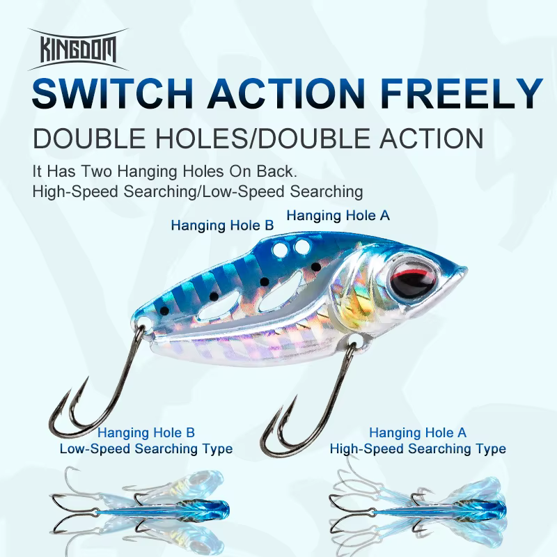 Kingdom Señuelo VIB Hundido – Crankbait de Vibración para Pesca