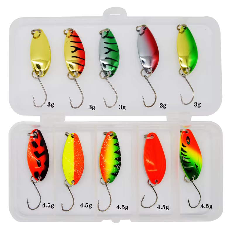 Kit cucharas giratorias coloridas – Señuelos artificiales para pesca - imagen 4